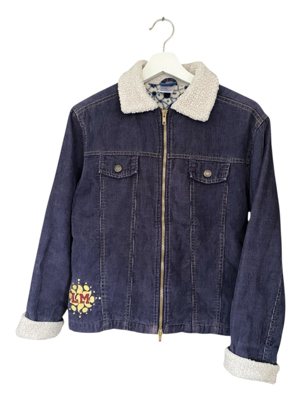 Vintage Lizzie McGuire Y2K Dark Denim Fleece & Sherpa-Lined Jacket